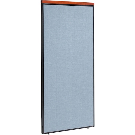 Interion By Global Industrial Interion Deluxe Office Partition Panel, 36-1/4inW x 73-1/2inH, Blue 277527BL